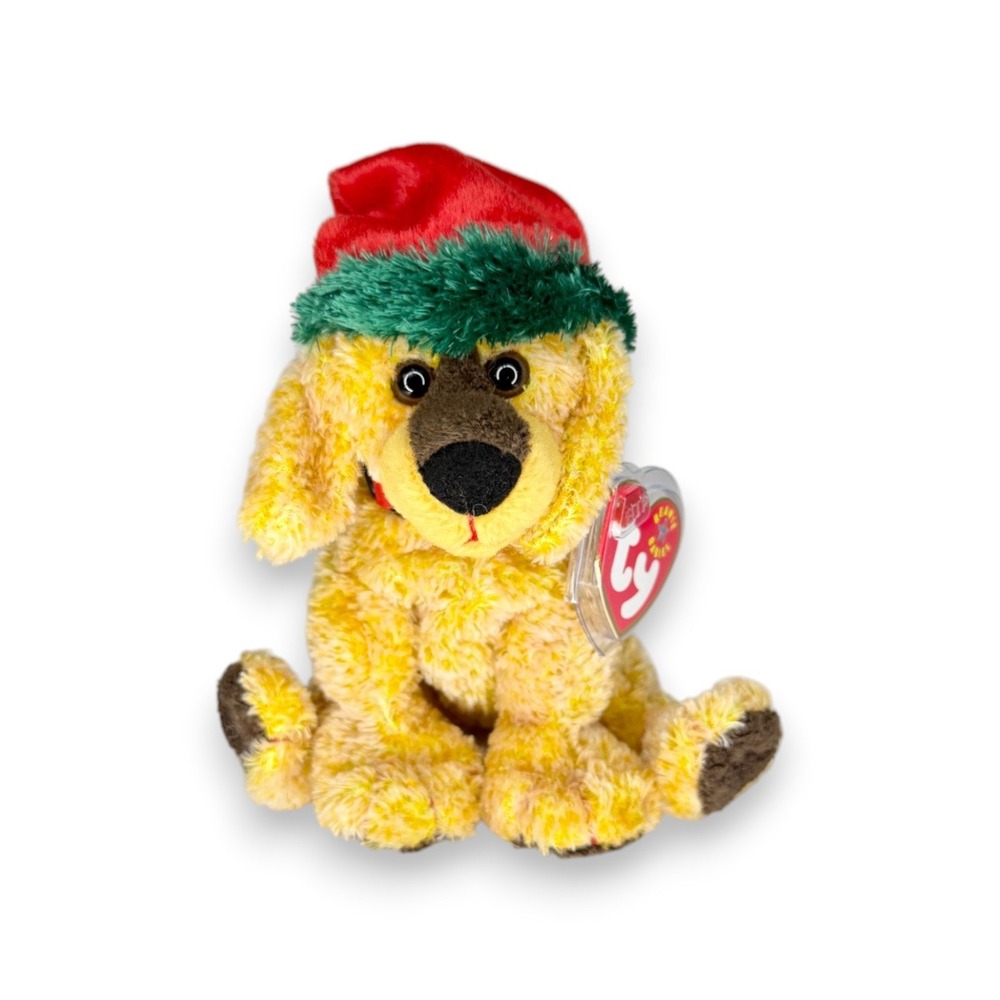 Jinglepup the Dog | Santa's Holiday Helper | Mint Heart Tag TY Beanie Baby
